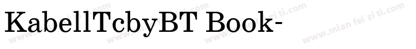 KabellTcbyBT Book字体转换